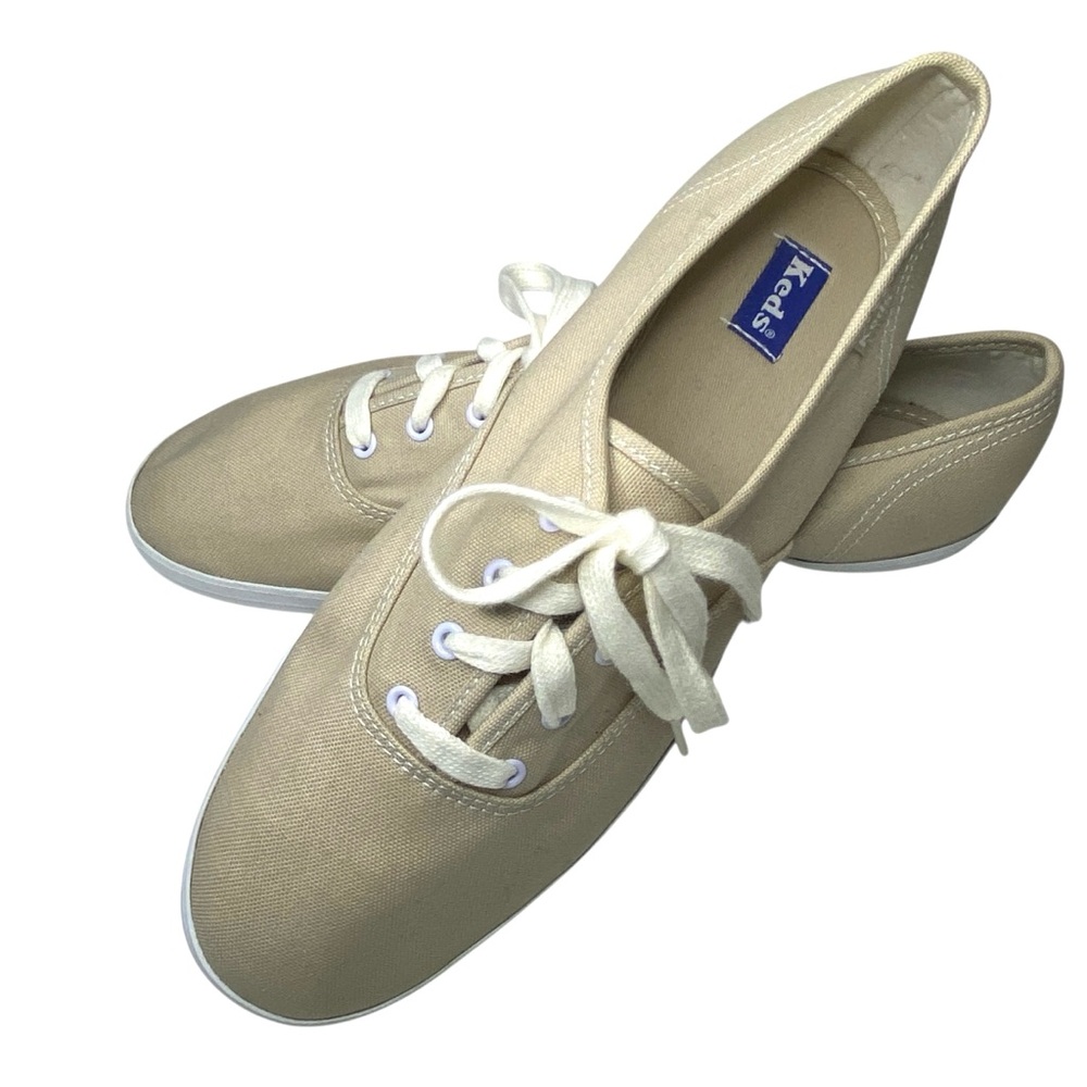 Keds Champion Original Canvas Classic Lace-up Tan Beige Women's Sneakers Sz 9.5